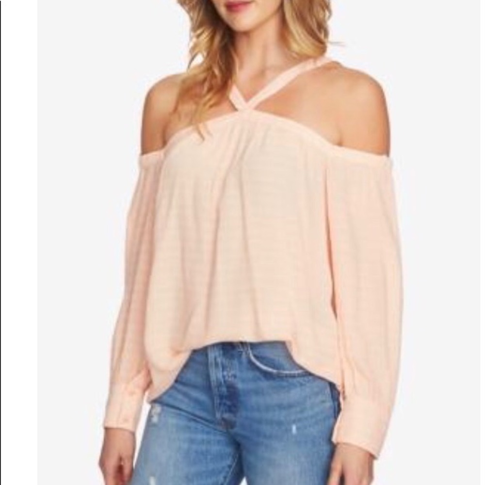 NEW WO Tags 1.STATE Off-the-shoulder Halter Top